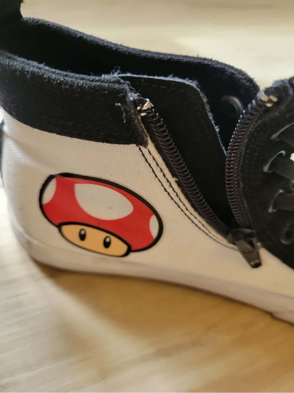Nintendo Black Kids' High-Top Sneaker with Mario